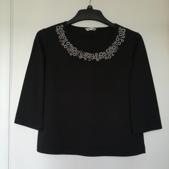 Laura Ashley round neck blouse, size  l petite. - Picture 2 of 7